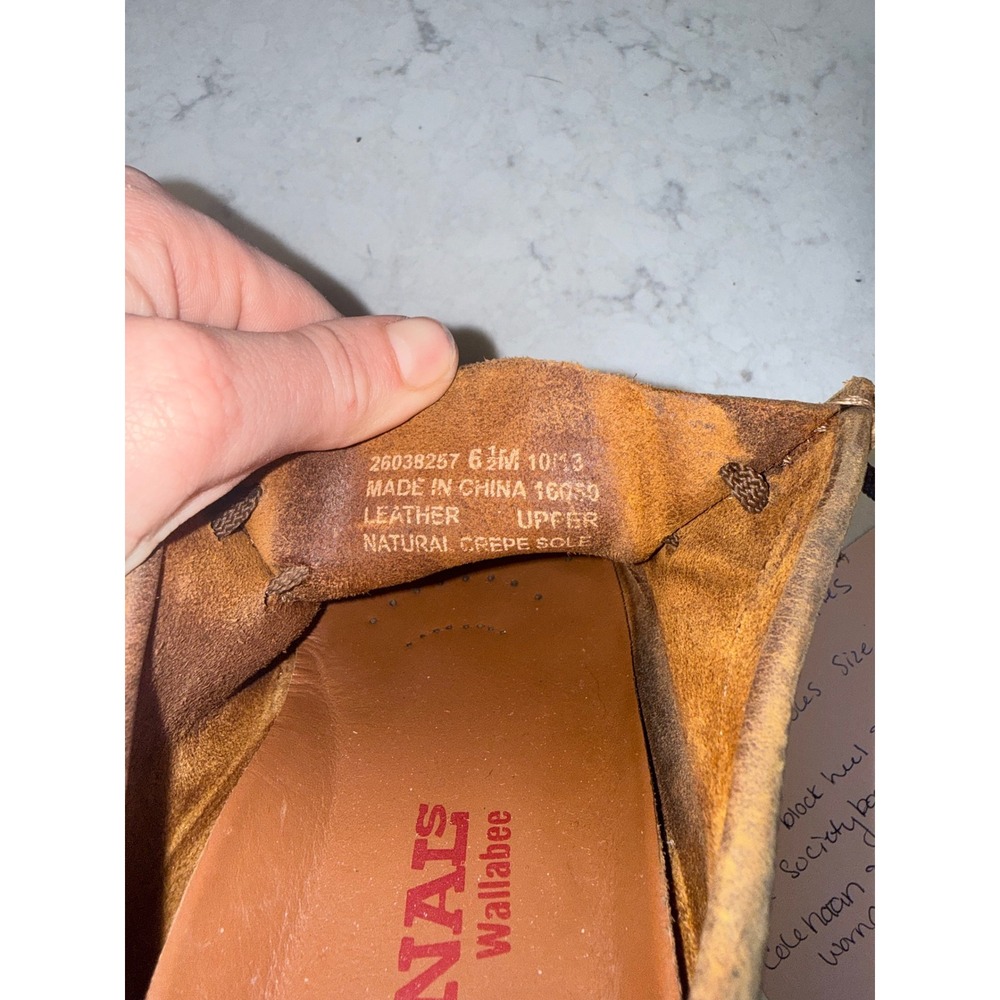 Clarks Originals Wallabee Beeswax Leather Moccasin Brown 26038257‎ Mens 6.5M - Picture 7 of 7